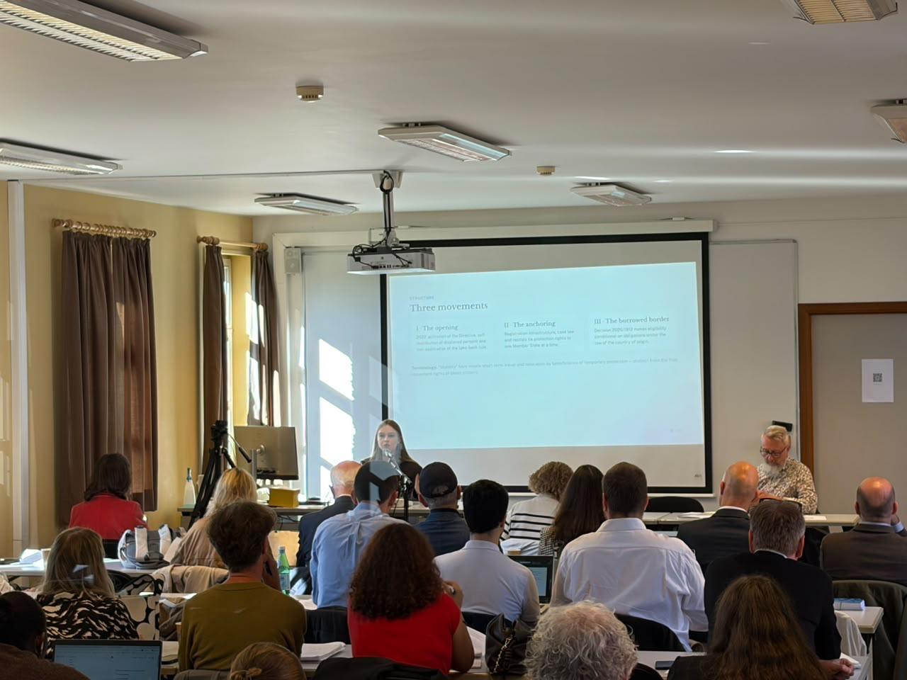 During the presentation of a research paper