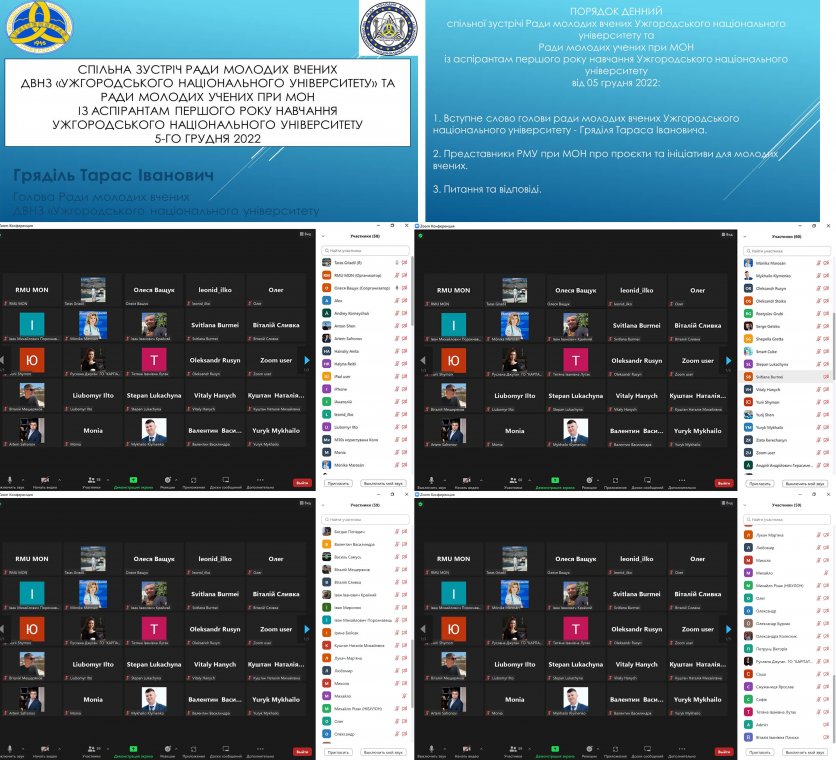 Рада молодих учених при МОН і Рада молодих вчених УжНУ провели спільну зустріч із аспірантам першого року навчання Ужгородського університету Рада молодих учених при МОН і Рада молодих вчених УжНУ провели спільну зустріч із аспірантам першого року навчання Ужгородського університету