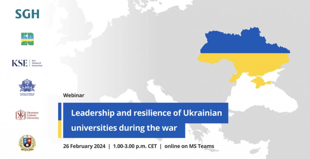 Welcome to join to webinar "LEADERSHIP AND RESILIENCE OF UKRAINIAN UNIVERSITIES DURING THE WAR" 26.02 at 13.00-15.00 CET Welcome to join to webinar "LEADERSHIP AND RESILIENCE OF UKRAINIAN UNIVERSITIES DURING THE WAR" 26.02 at 13.00-15.00 CET
